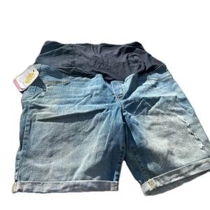 NWT Isabel Maternity Bermuda Denim Short sz12